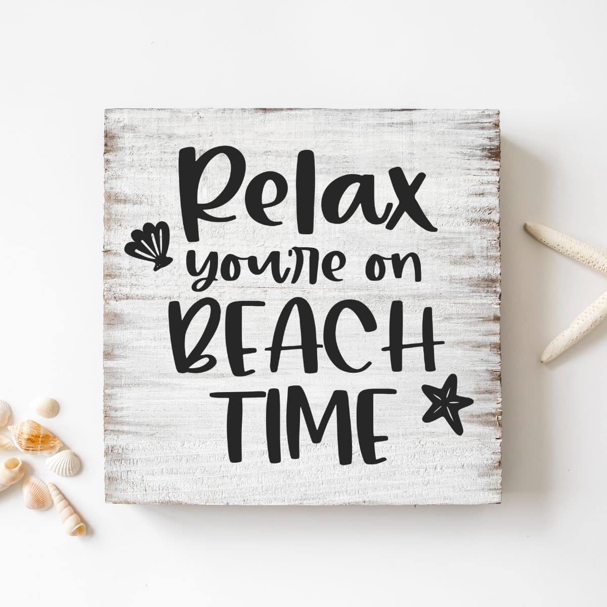 Relax You're on Beach Time Sign by Kara Creates