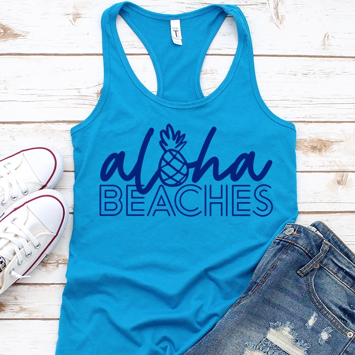 Aloha Beaches Tank Top by Artsy-Fartsy Mama