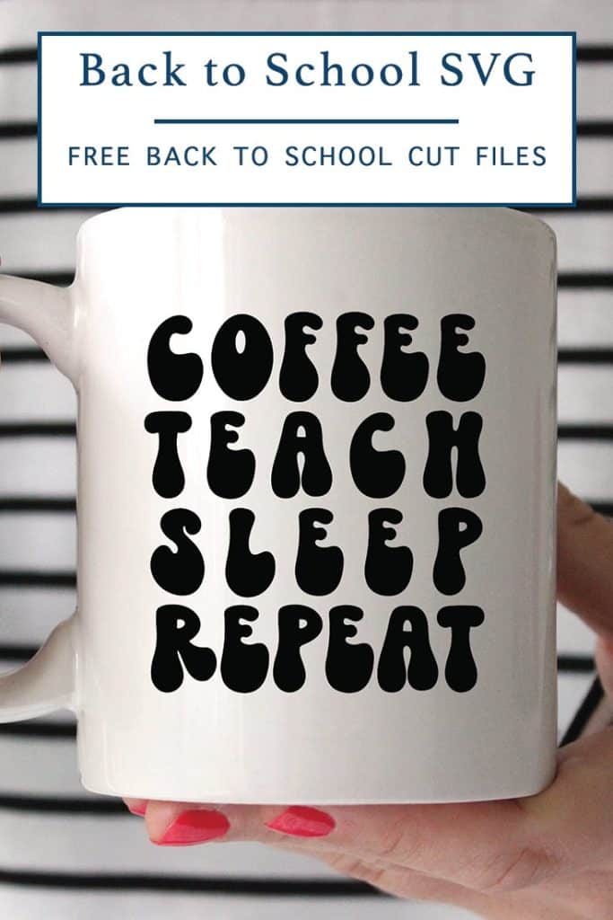 Free Back to School Coffee Mug Cut File