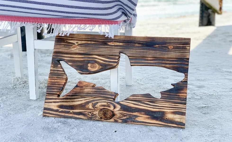 Wooden Shark Cut Out Sign