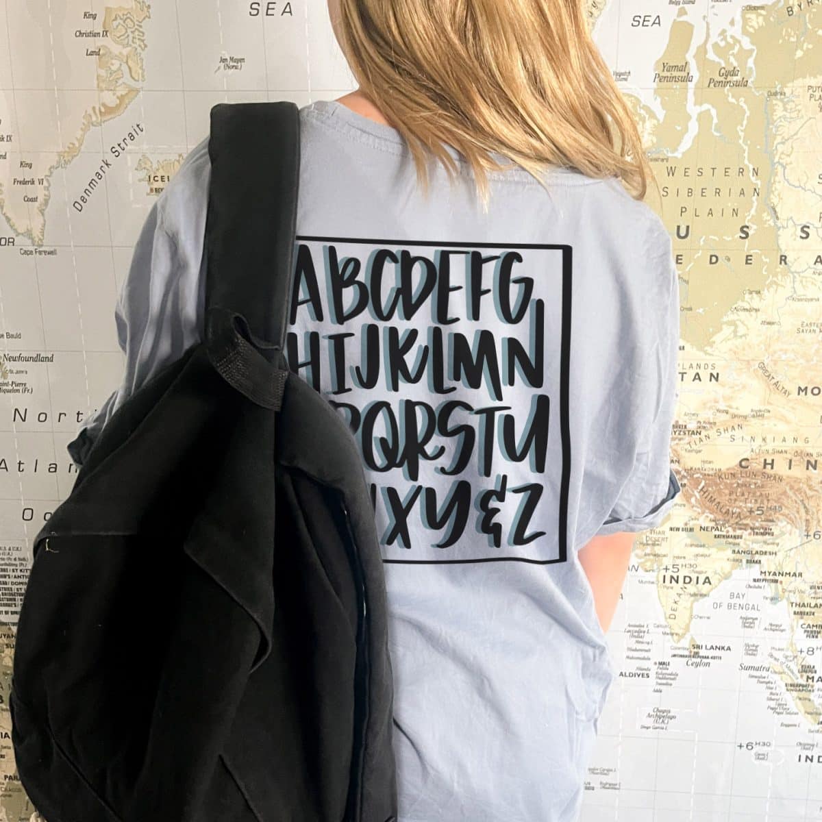 Alphabet Shirt by Lemon Thistle