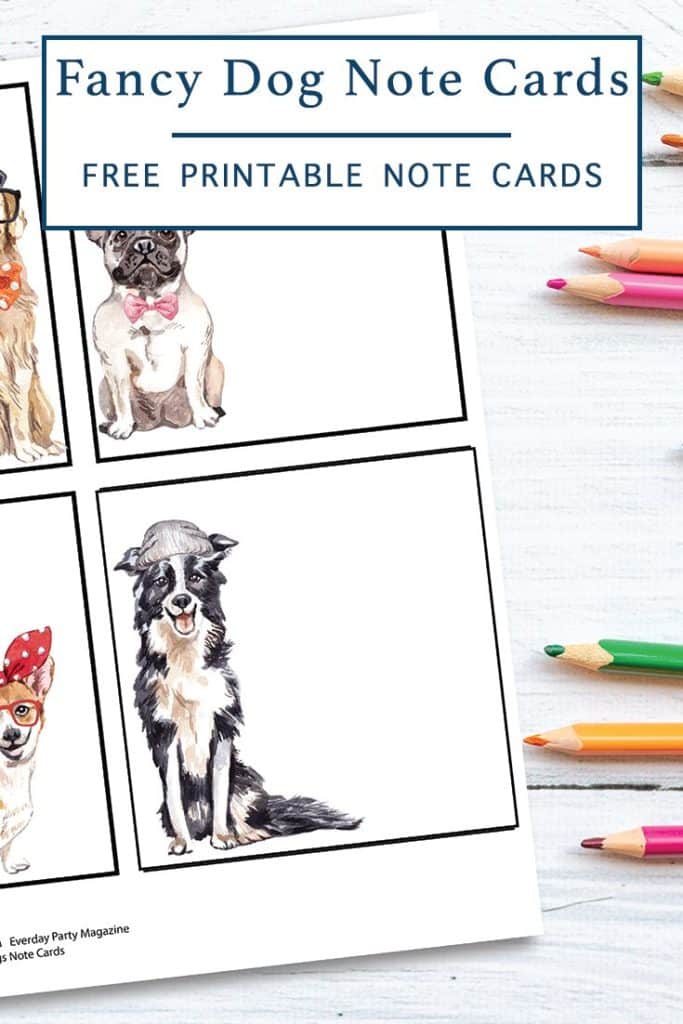 Fancy Dog Note Cards