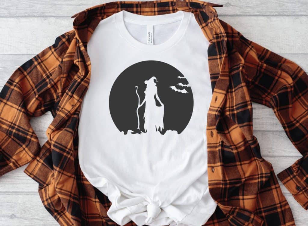 Witch Silhouette Shirt Fall Flannel