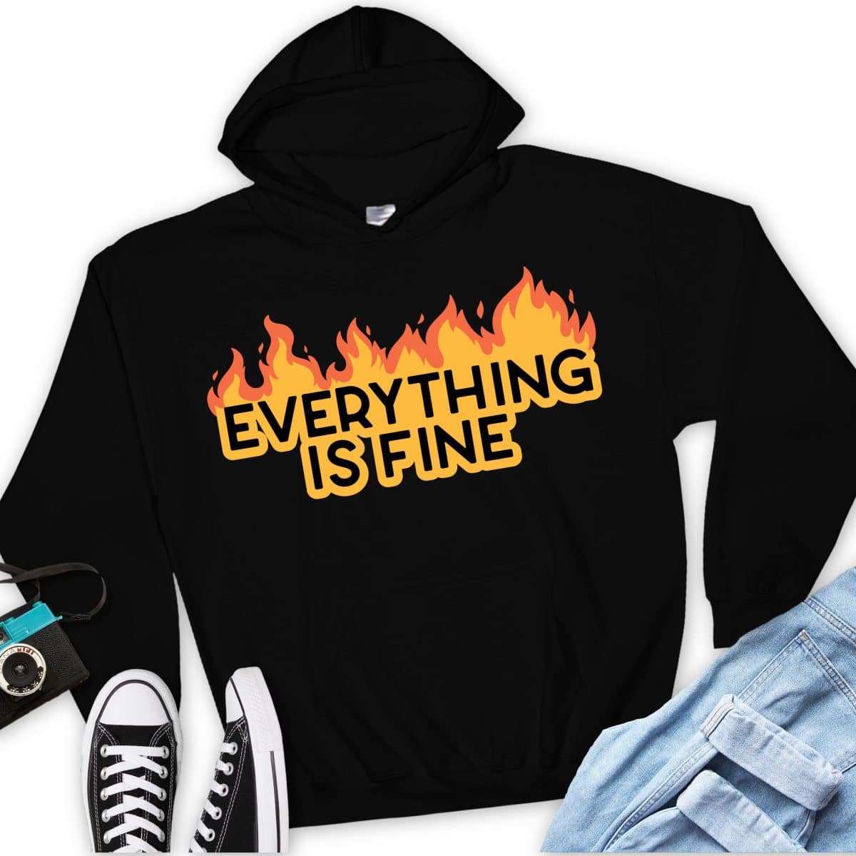 Everything Is Fine Sweatshirt by Mad in Crafts
