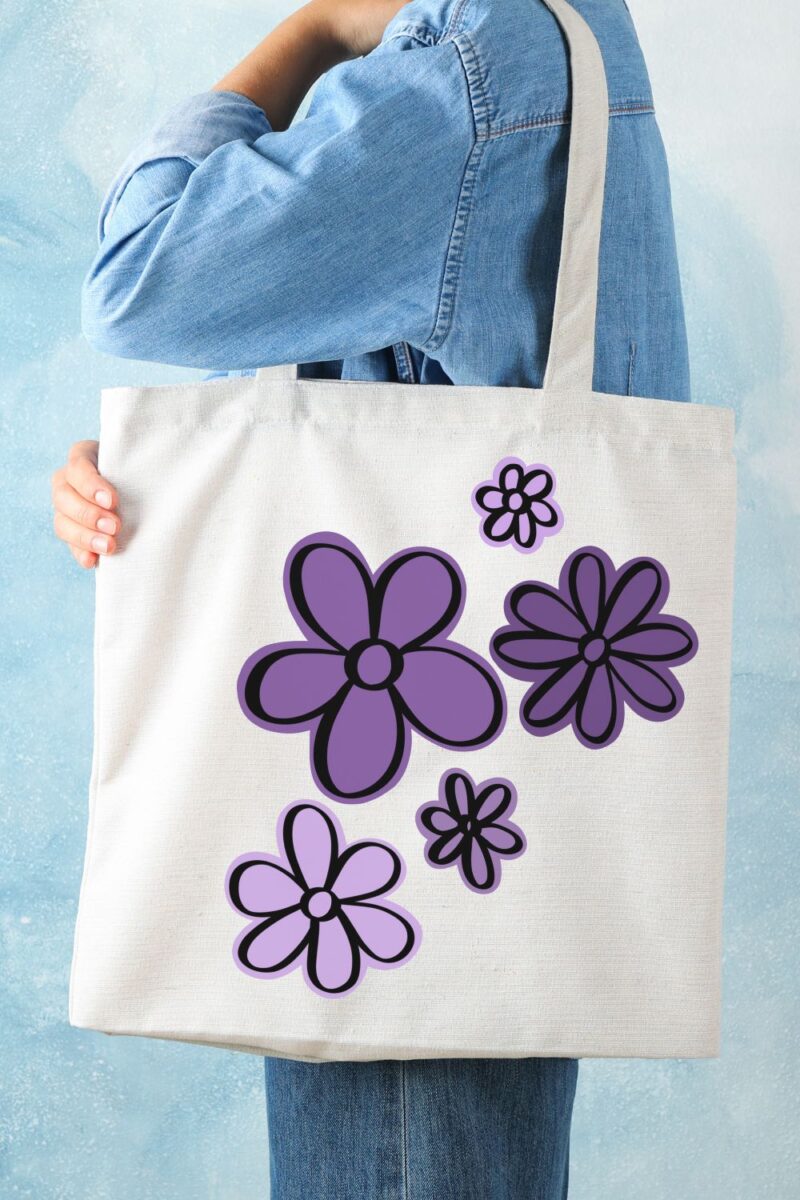 Flower Tote Bag by Hand Lettered Printables