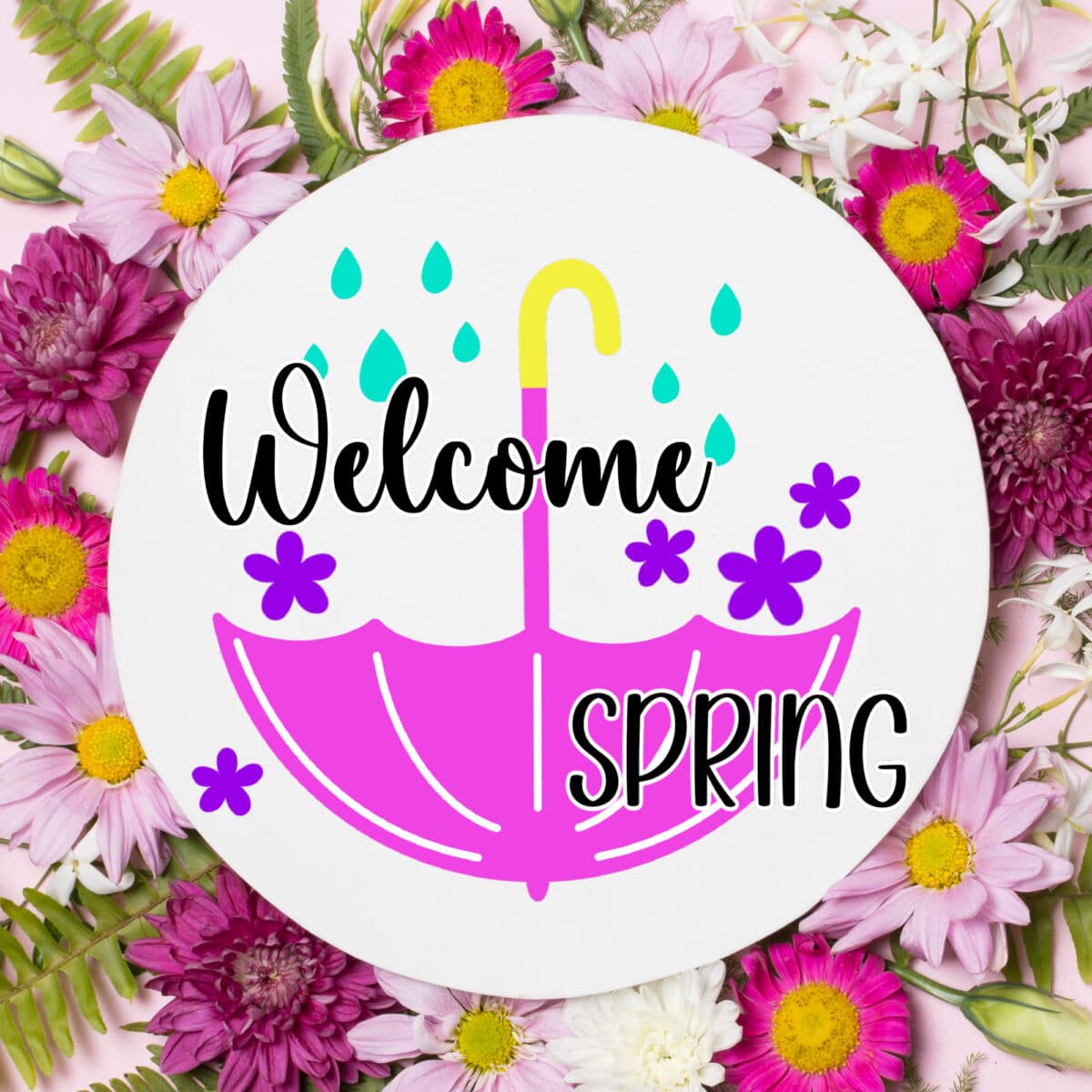 Welcome Spring Sign by Hello Creative Family